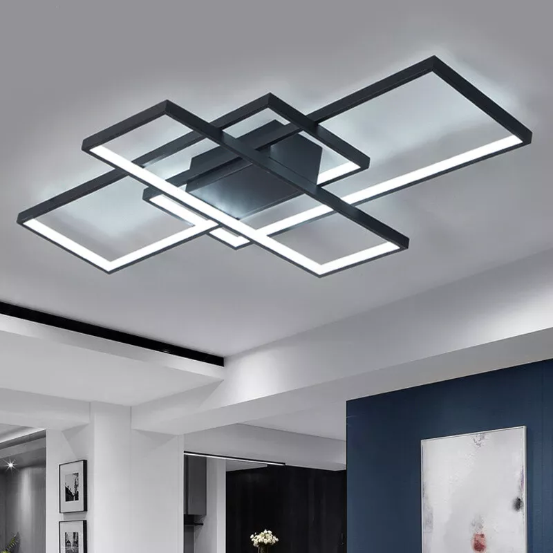 LED Ceiling Light Rectangular Chandelier Light Living Room Kitchen