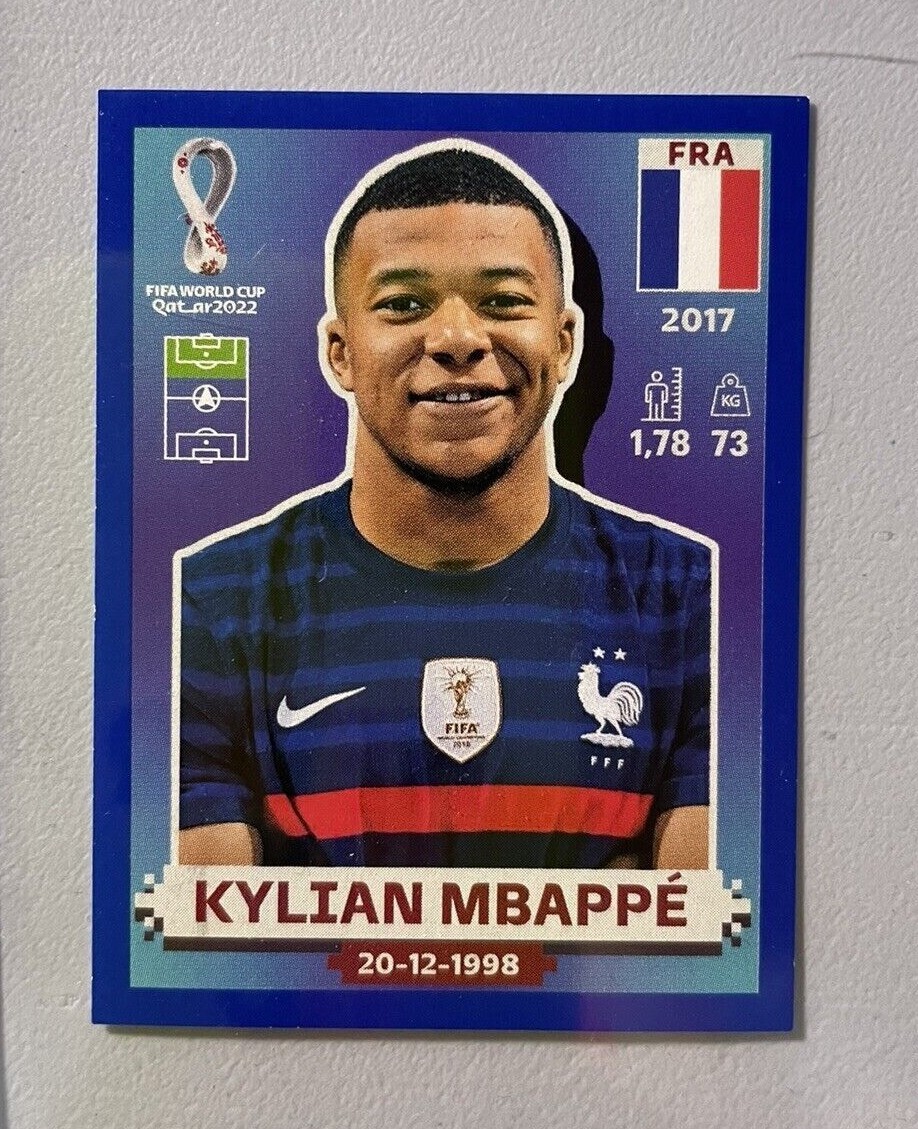 Kylian MBAPPE FRA19 France PANINI BLUE Parallel Sticker