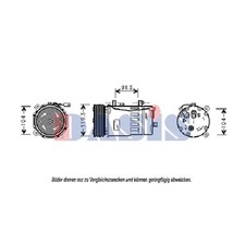 AKS DASIS Kompressor Klimaanlage für VW Golf IV 1J1 1J5 9C1 1C1 Seat Leon