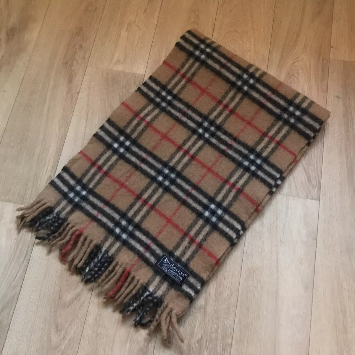 BURBERRY Fringed Checked Wool and Cashmere-Blend Scarf for Men