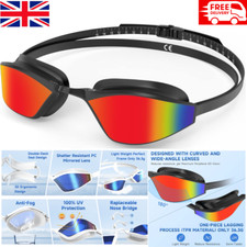 Findway Anti Fog Swimming Goggles UV Mirror Glasses Adjustable Leakproof Adults