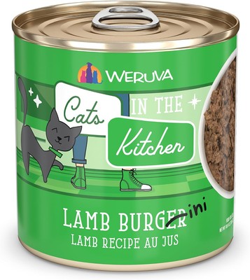 Cats in The Kitchen, Lamb Burger-ini Wet Cat Food, 10oz Can (Pack of 12)