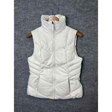 Tommy Hilfiger womens white puffer vest size small