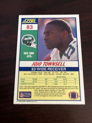 1990 Score Jojo Townsell #83 New York Jets UCLA Bruins NM-MINT | eBay