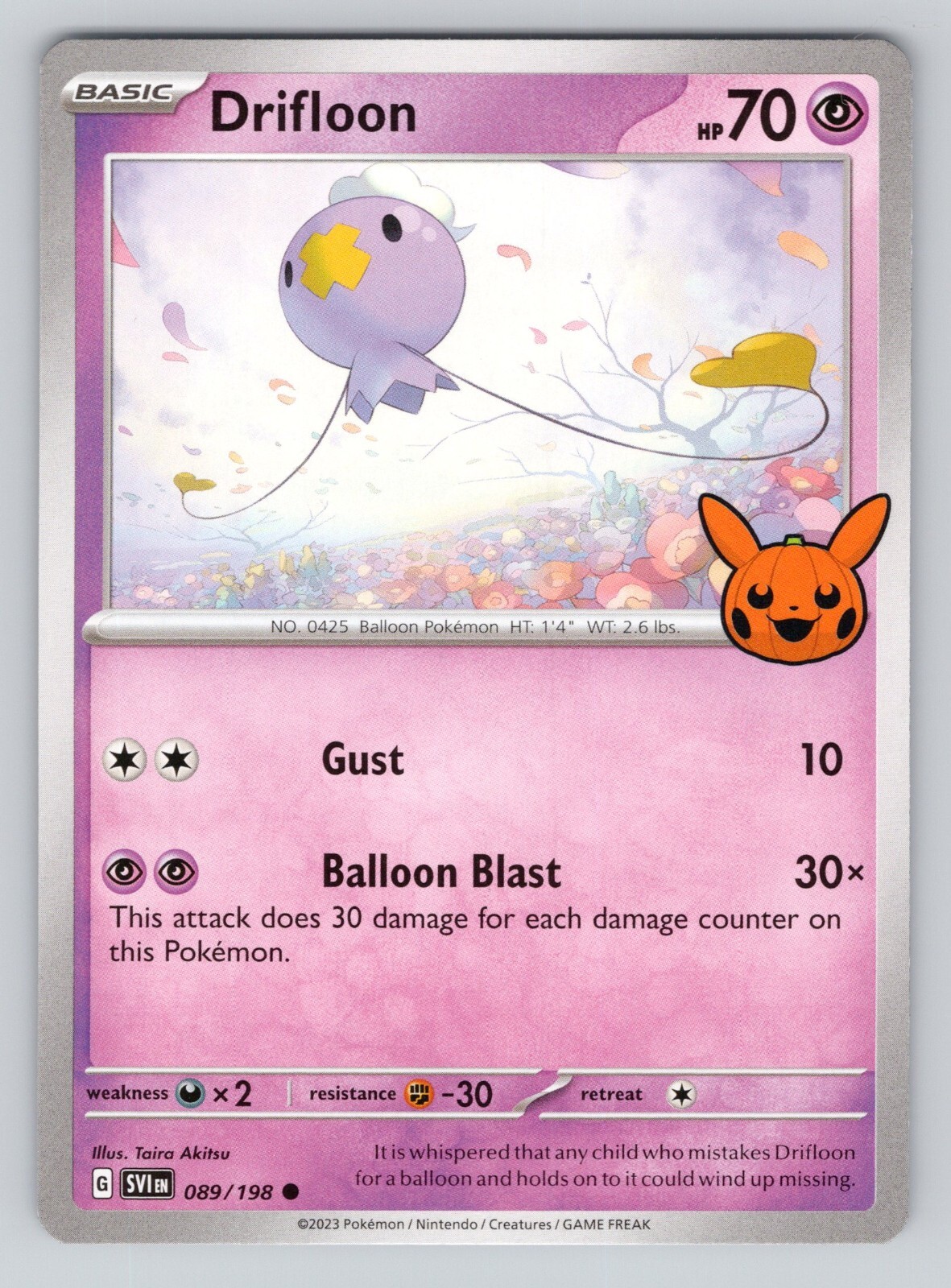 2023 Pokemon Card Drifloon Scarlet & Violet #89 Base Set