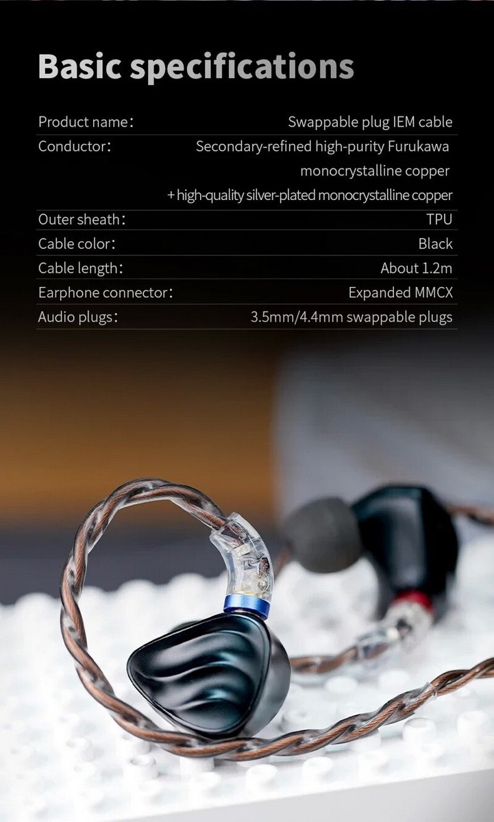 FiiO 4.4mm/3.5mm LC-RC 2024 High quality Furukawa OCC Balanced