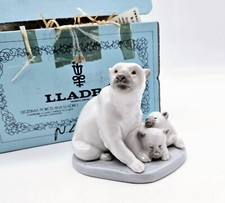 Lladro Polar Bear with Cubs 6" Figurine 5424 Antonio Ramos in Original Box 