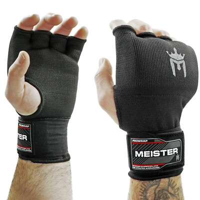 MEISTER PADDED PROWRAPS Inner Hand Wraps Gloves - MMA Boxing Wrist Fight PAIR