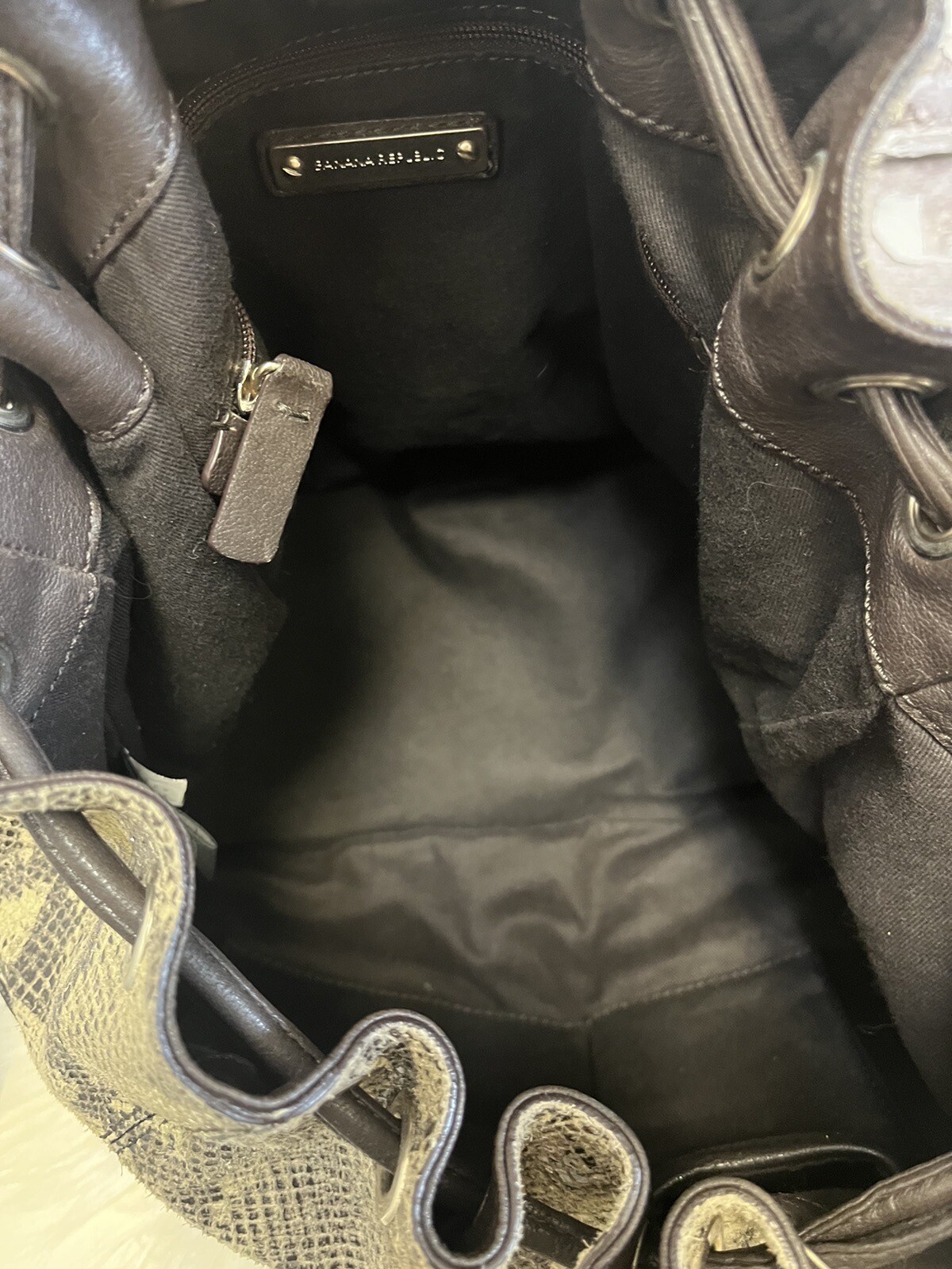 Banana Republic Python Leather Print Drawstring B… - image 9