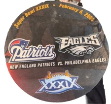 New England Patriots vs. Philadelphia Eagles Super Bowl XXXIX Circle Pennant