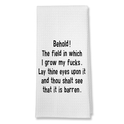 Funny Kitchen Towels 1 Set Behold The Field in Which Dish Towels Flour Sack T...