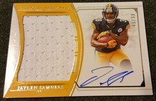 2018 *NATIONAL TREASURES* JAYLEN SAMUELS RC AUTO ON CARD JUMBO RELIC SP #49/99*