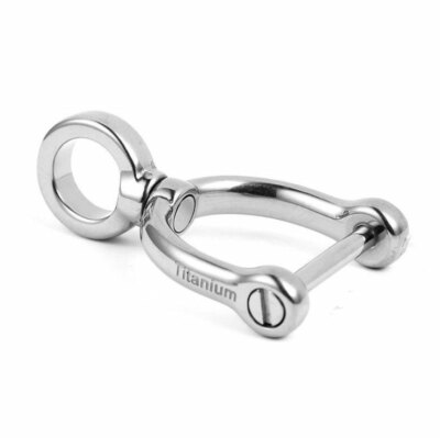 New TC4 Titanium Key Hang Buckle Backpack Connector Pendant Rotate by 360 Degree