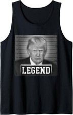 Trump 2024 Mugshot President Legend Save America Vintage Tank Top Small, Black