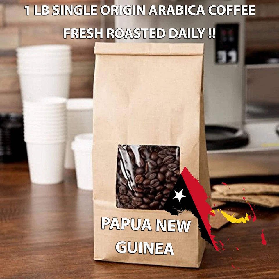 VILAR IMPORTS 1 LB PAPUA NEW GUINEA SAMPLE FRESH ROASTED COFFEE WHOLE BEAN, GROUND - ARABICA