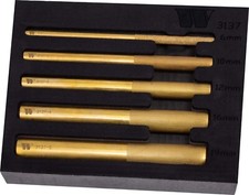 Welzh Werkzeug Brass Punch Set 5 Piece 6-19mm 145mm Long 3137-WW