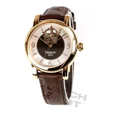Tissot Ladies Automatic Watch Heart Flower 35mm Powermatic 80 Brown T05020737117