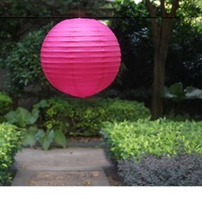 Lampenschirm Papier weiß Laterne Lampe 40 cm Party hängen Lampions einfarbig