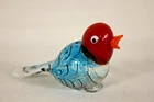 Vintage Murano Hand Blown Glass Magpie Bird Figurine 1-1/2''