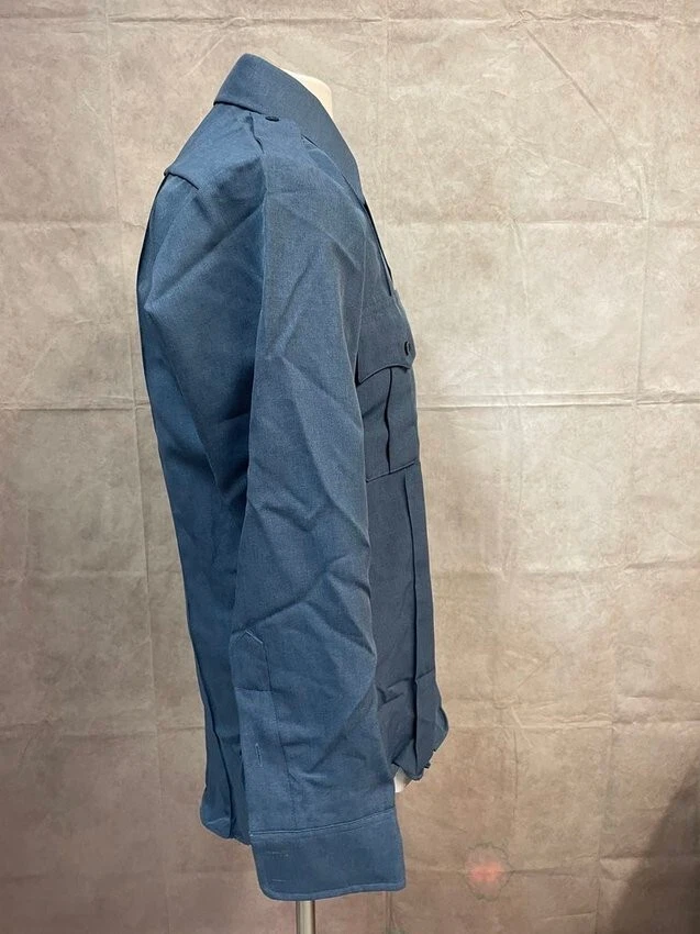 Camisa azul manga larga Tex-Trop by Elbeco para hombre talla 15 1/2/33 Foto 4 de 4