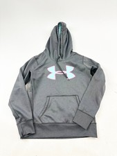 Under Armour Hoodie Sweatshirt Womens Medium Gray Fleece Lined Storm Long Sleeve