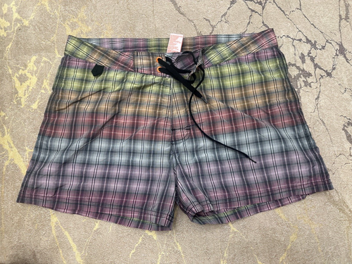 Metallic Check Sundek 34 Board Shorts Swim Trunks Bath Suit Costume Size 34 M L - Picture 15 of 16