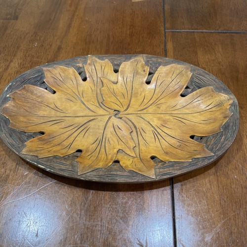 Hand Carved Wooden Plate Wall Hanging Made In Poland eBay