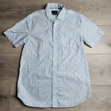 Blackberrys Casuale India Slim Short Sleeve Button Down Shirt Medium