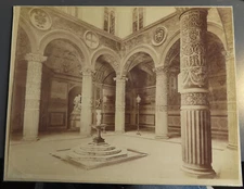 Albumen Print of Palazzo Vechio Florence Italy Courtyard Town Hall
