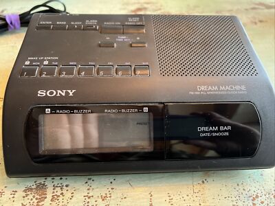 RETRO Sony ICF-C303 AM/FM Dream Machine Alarm Clock Radio Tested