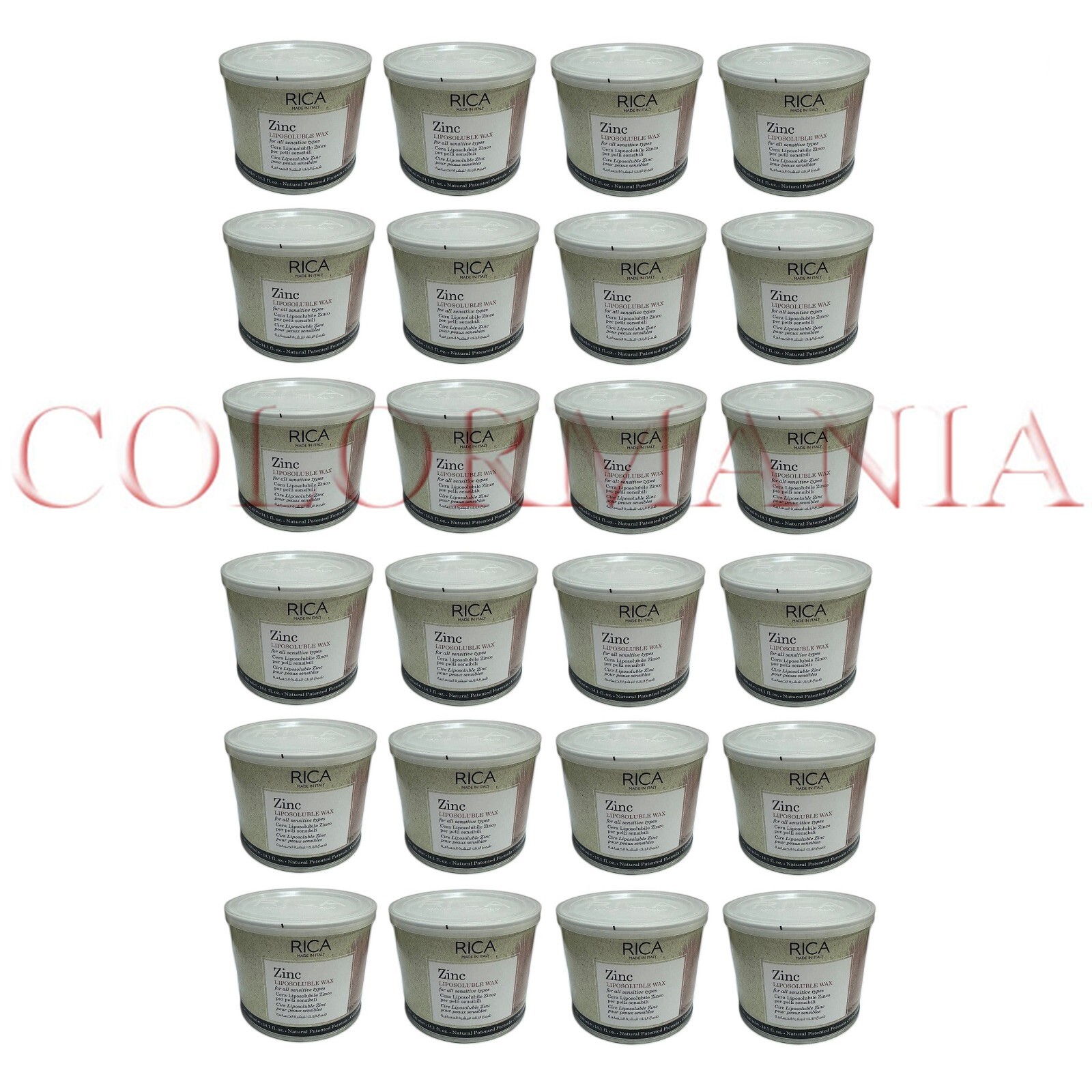 Ingrosso 24 Barattoli Cera RICA Zinco 400ml per Centri Estetici