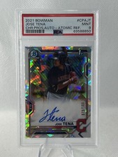 Jose Tena - 2021 Bowman Chrome Atomic Auto /100 1st Bowman PSA 9
