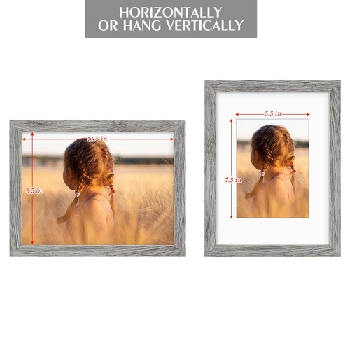 9x12 Picture Frame with Mat for 6x8 - High Definition Glass Wall Mounting - Picture 4 of 8