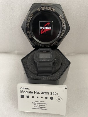 Casio G-Shock DW-5600HR-1D Digital Black Red Mens Watch 200M WR DW-5600