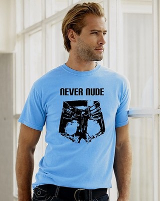 Arrested Development Light Blue never Nude tee shirt tshirt funny man