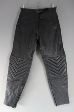 BLACK DYNAMIC LEATHERS COWHIDE BIKER TROUSERS SIZE 16: WAIST 30"/INSIDE LEG 29"