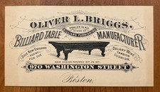 vintage billiard tables dealer trade card