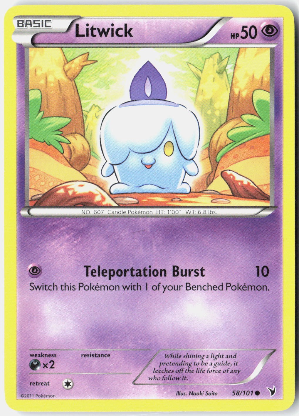 Litwick (58) Noble Victories 58/101 Pokemon Card