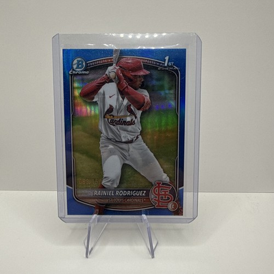 #ad 2025 Bowman Chrome Rainiel Rodriguez #BCP 200 Blue Refractor 150 1st Cardinals $60.00