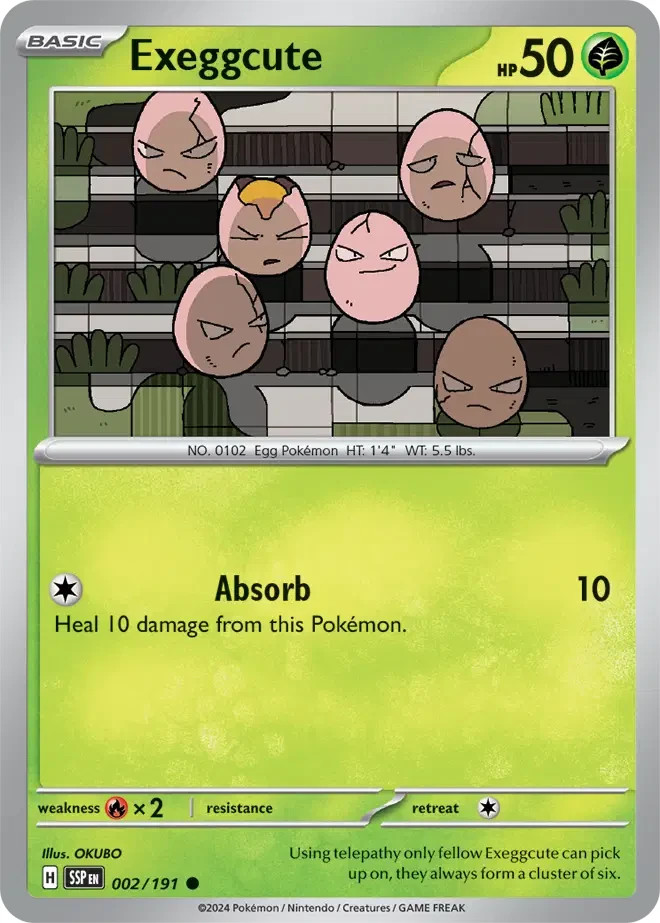 Exeggcute - C - 002/191 - Pokemon - Surging Sparks - NM/M - Regular
