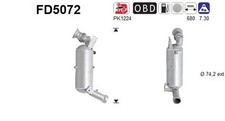 AS DPF Rußpartikelfilter Dieselpartikelfilter FD5072 Cordierit für MERCEDES S212