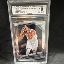 2024-25 Panini Prizm Black Legends Karl-Anthony Towns #107 Knicks CSG 10