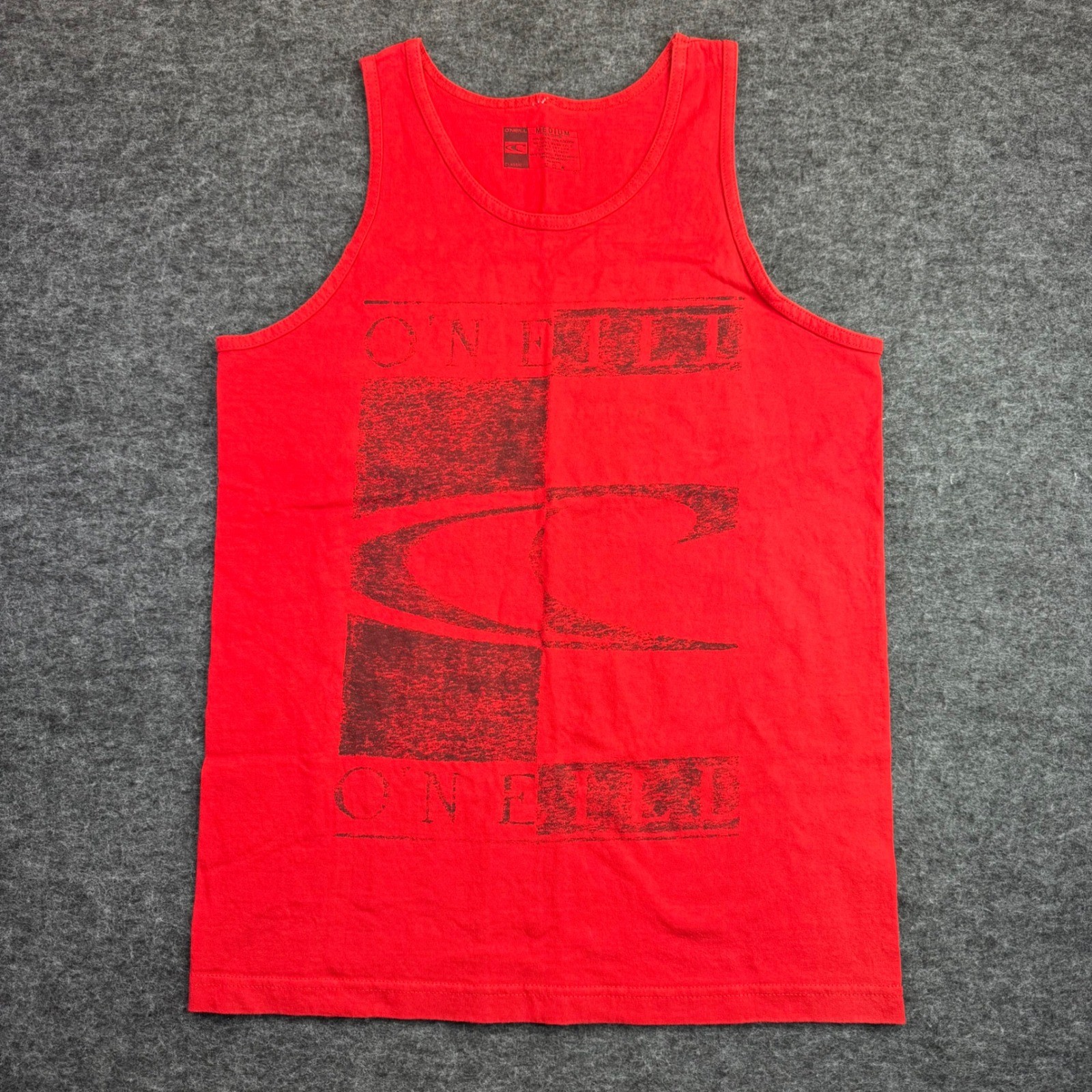 O'Neill Tank Top Mens Medium Red Graphic Logo Sleeveless Cotton Shirt