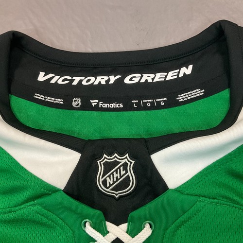 New Fanatics Jake Oettinger Dallas Stars Green Breakaway Jersey Sz L $175 - Picture 5 of 10