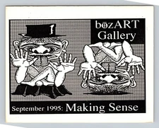 1995 BozART Gallery Making Sense Art Exhibition Postcard Charlottesville