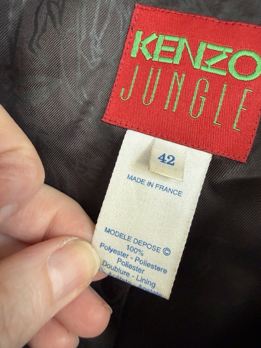 Vintage Kenzo Jungle Black Blazer Loose Fit Jacket France Size 42 UK 14 View 5
