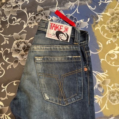 TAKE TWO Upgrade Dept Jeans W28 L34 Made in Italy 100% Cotton Y2K Denim
