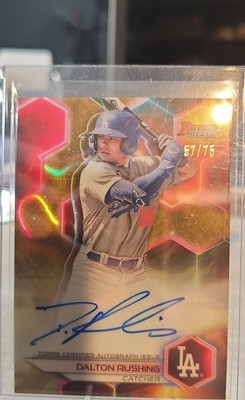 2023 Bowman's Best - Best of 2023 Autographs Dalton Rushing #B23-DR Gold Lava...