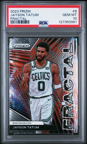 2023 PANINI PRIZM FRACTAL #8 JAYSON TATUM PSA 10