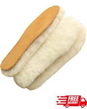 Women Sheepskin Wool Insoles Extra Thick Warm Shoe Insert US 6 Replacement Set